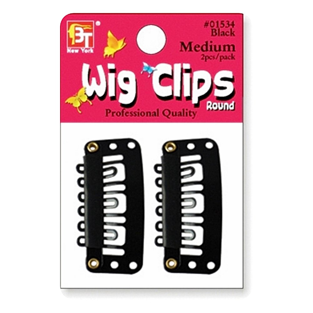 WIG CLIPS ROUND STYLE MEDIUM 2PCS