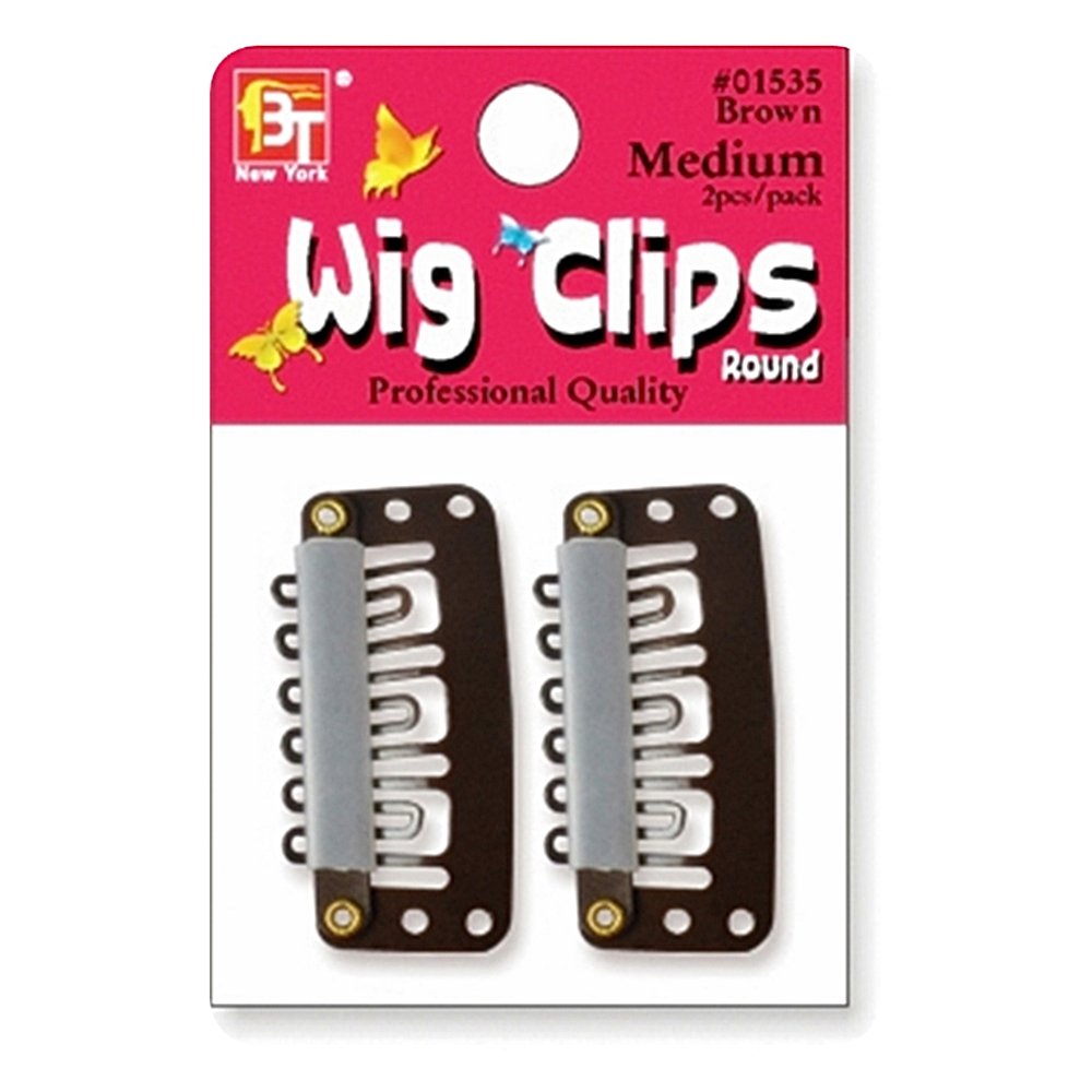 WIG CLIPS ROUND STYLE MEDIUM 2PCS