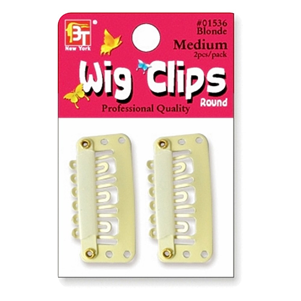 WIG CLIPS ROUND STYLE MEDIUM 2PCS