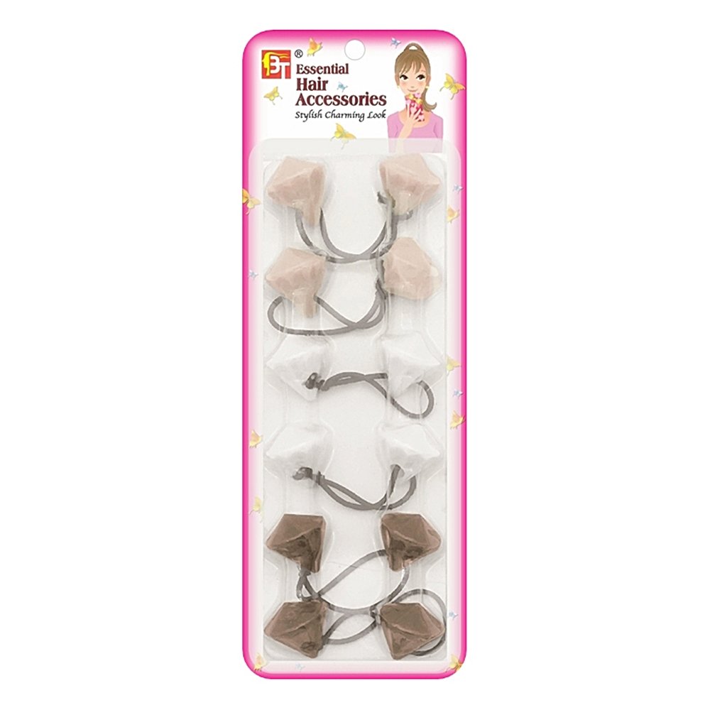 6PCS PONYTAIL HOLDERS DIAMOND