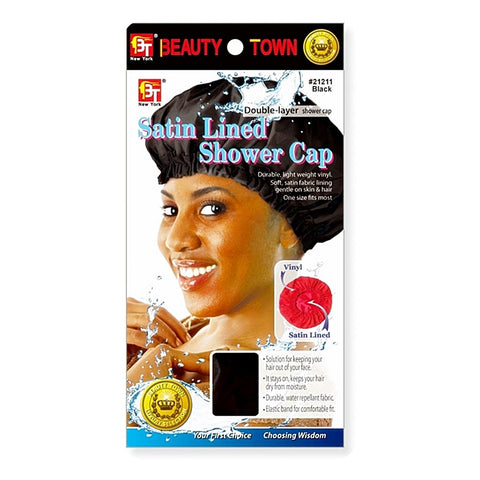 SATIN LINED SHOWER CAP