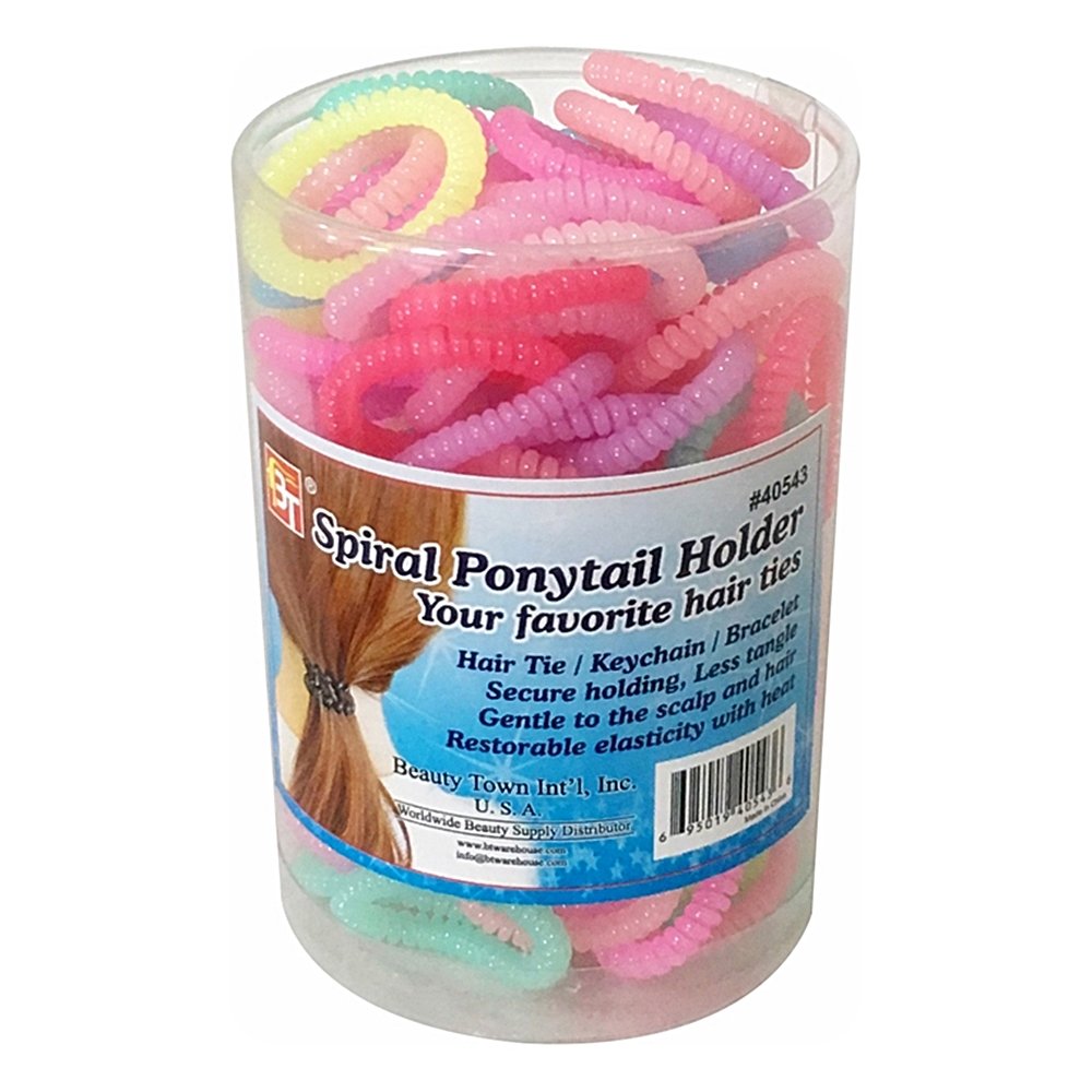 SMALL&THIN SPIRAL PONYTAIL HOLDER 100 PCS